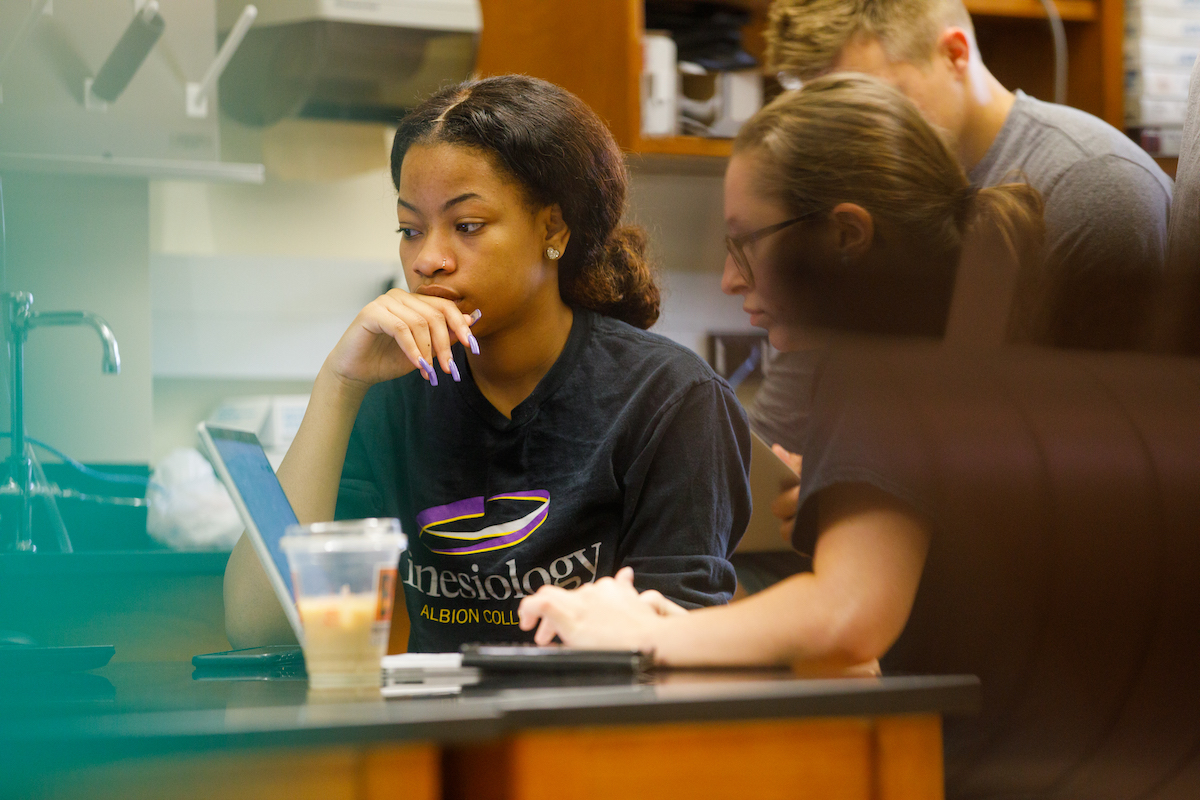 Group of students working together in a laboratory